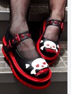 Used Demonia Stacker Mary Jane platform shoes